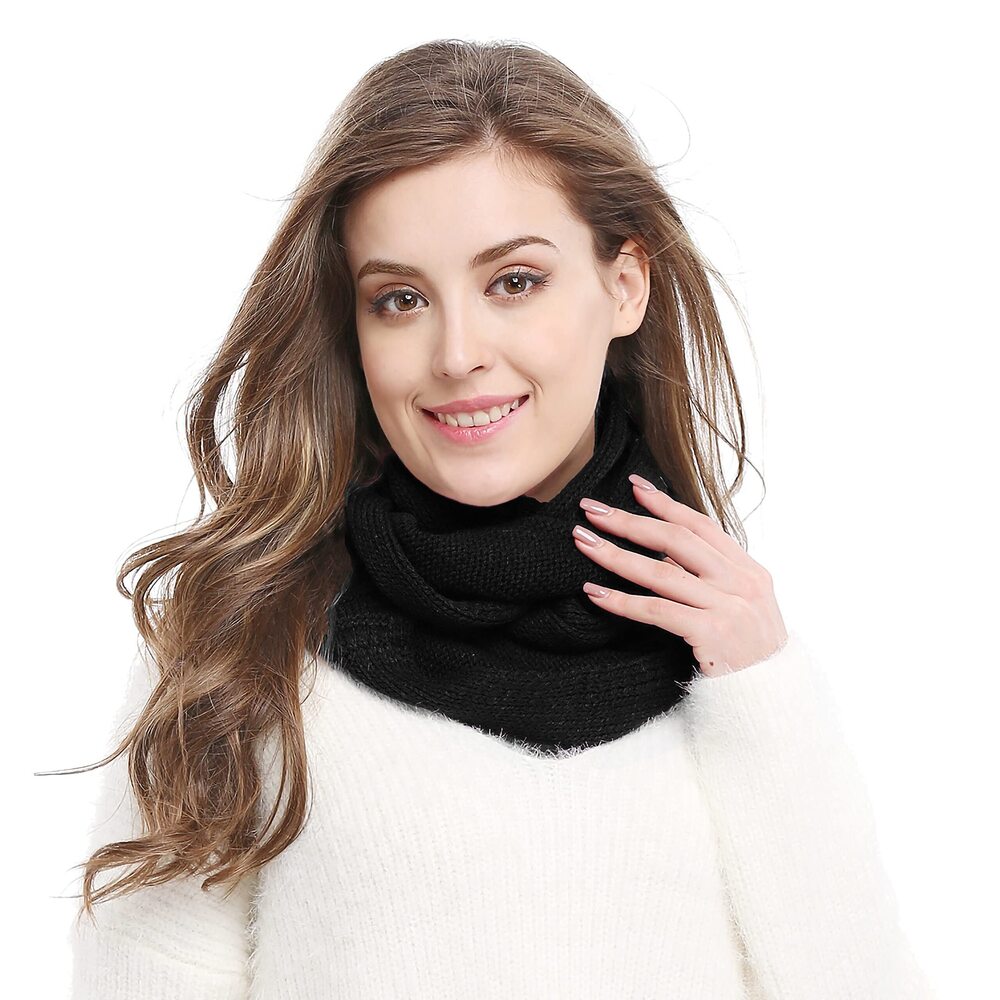 Winter Soft Pullover Knit Infinity Scarf 9753 - image 2
